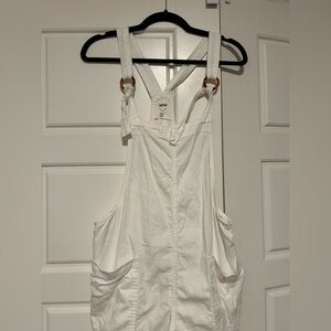 White Aerie Linen Overalls